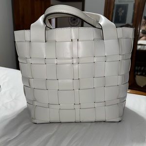 Michael Kors Vivian Optic White Leather Tote